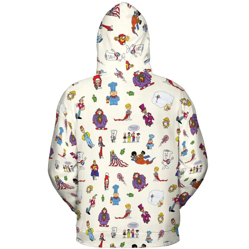 Schoolhouse Rock Characters All-over Print Hoodie - 4