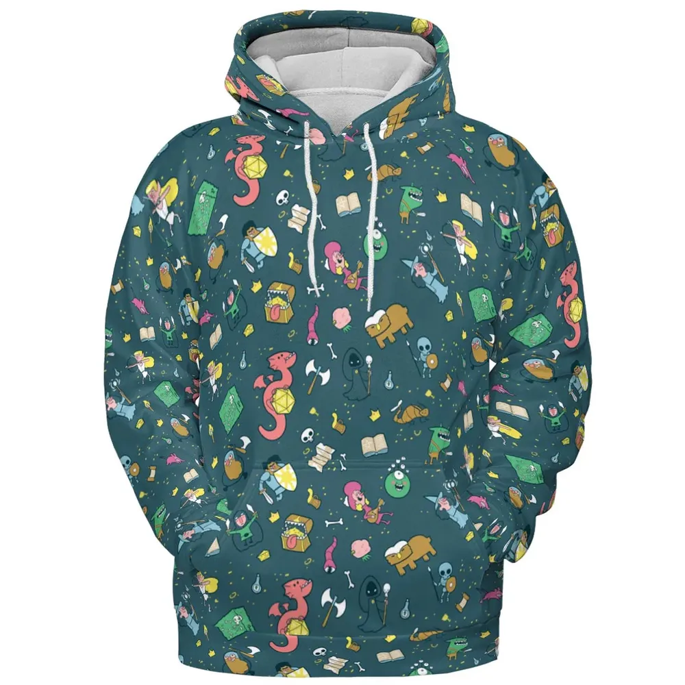 Cute Doodle Dungeons All-over Print Hoodie - 2