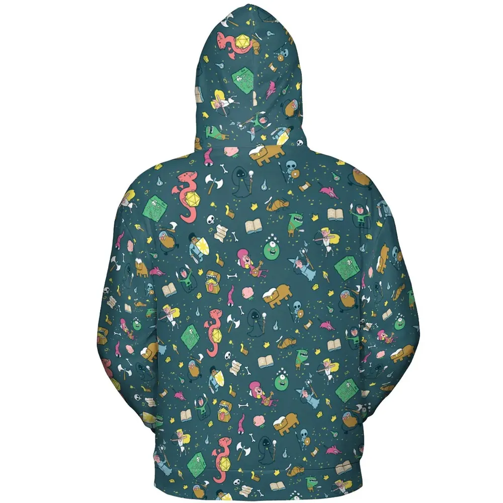 Cute Doodle Dungeons All-over Print Hoodie - 4