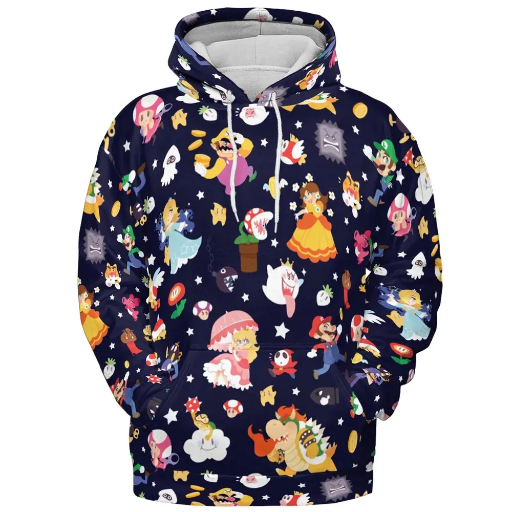 Mushroom Kingdom Super Mario All-over Print Hoodie - 2