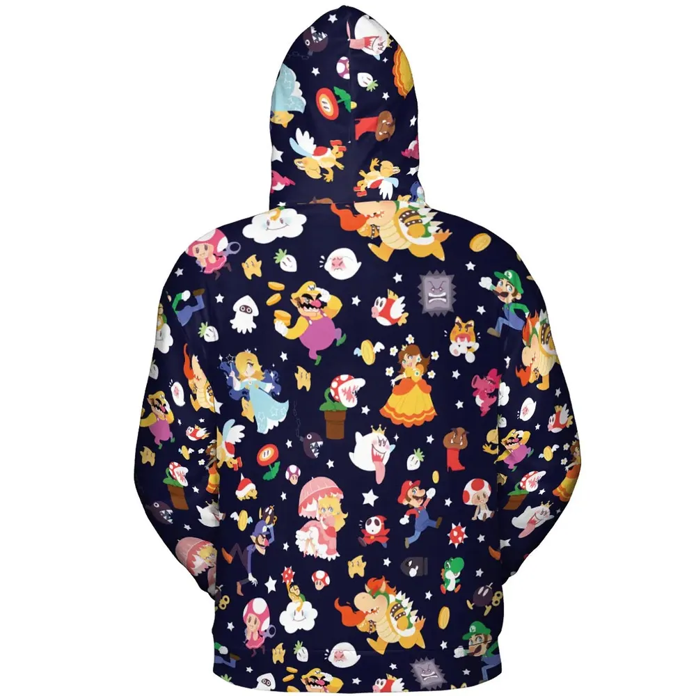 Mushroom Kingdom Super Mario All-over Print Hoodie - 4