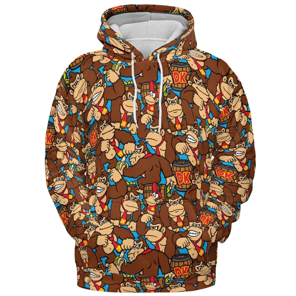 Donkey Kong Pattern All-over Print Hoodie - 2