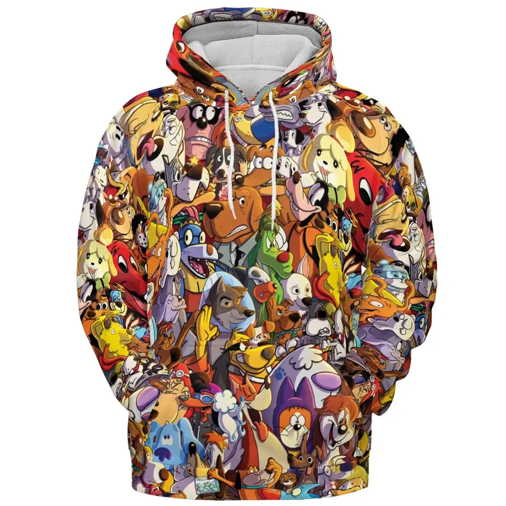 Dogs From Famous Cartoons All-over Print Hoodie - 2