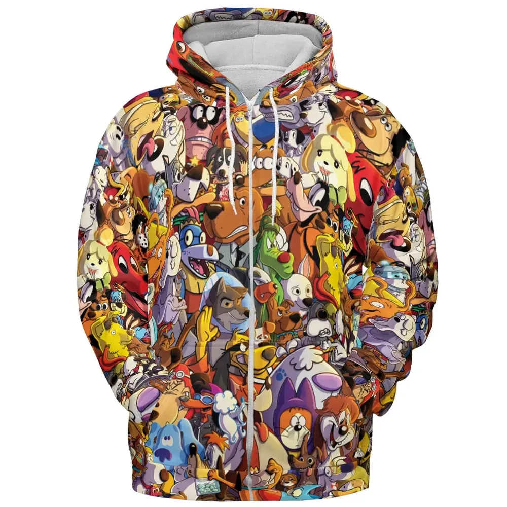 Dogs From Famous Cartoons All-over Print Hoodie - 3