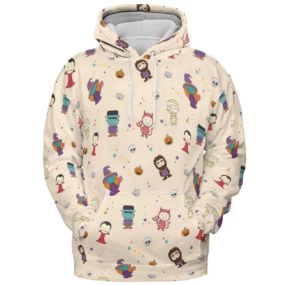 Cute Halloween Characters Pattern All-over Print Hoodie - 2