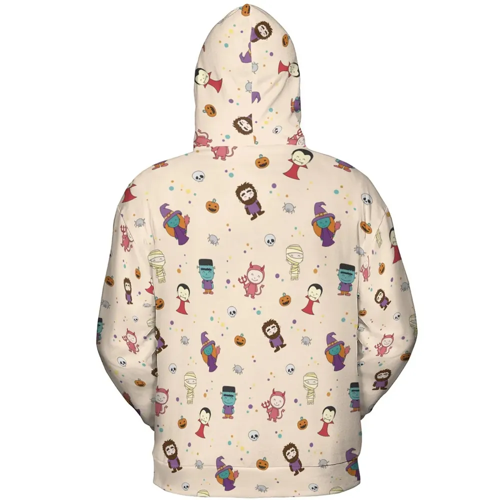 Cute Halloween Characters Pattern All-over Print Hoodie - 4
