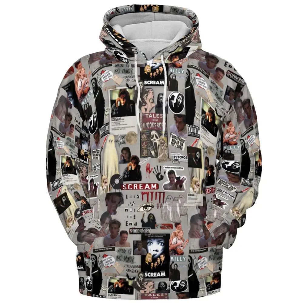 Crime Scene Scream Aesthetic Pattern All-over Print Hoodie - 2