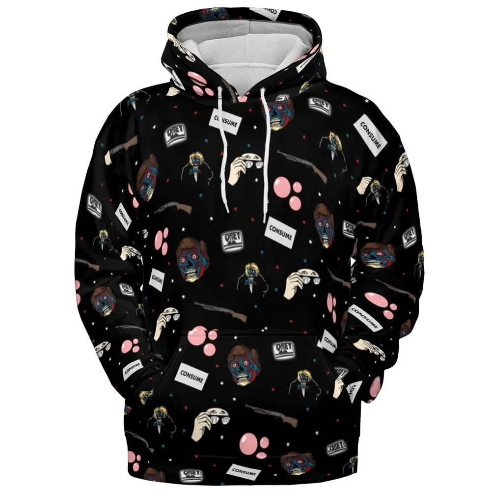 Consume They Live Patterns All-over Print Hoodie - 2