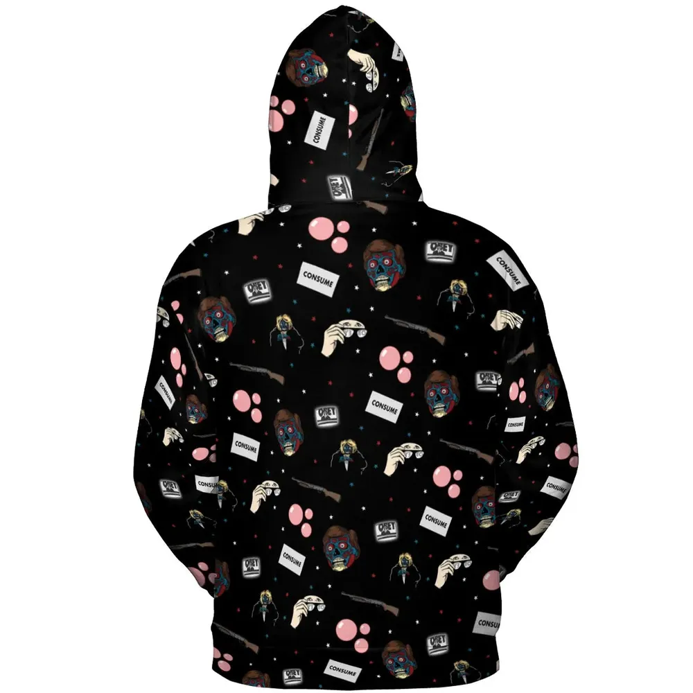 Consume They Live Patterns All-over Print Hoodie - 4
