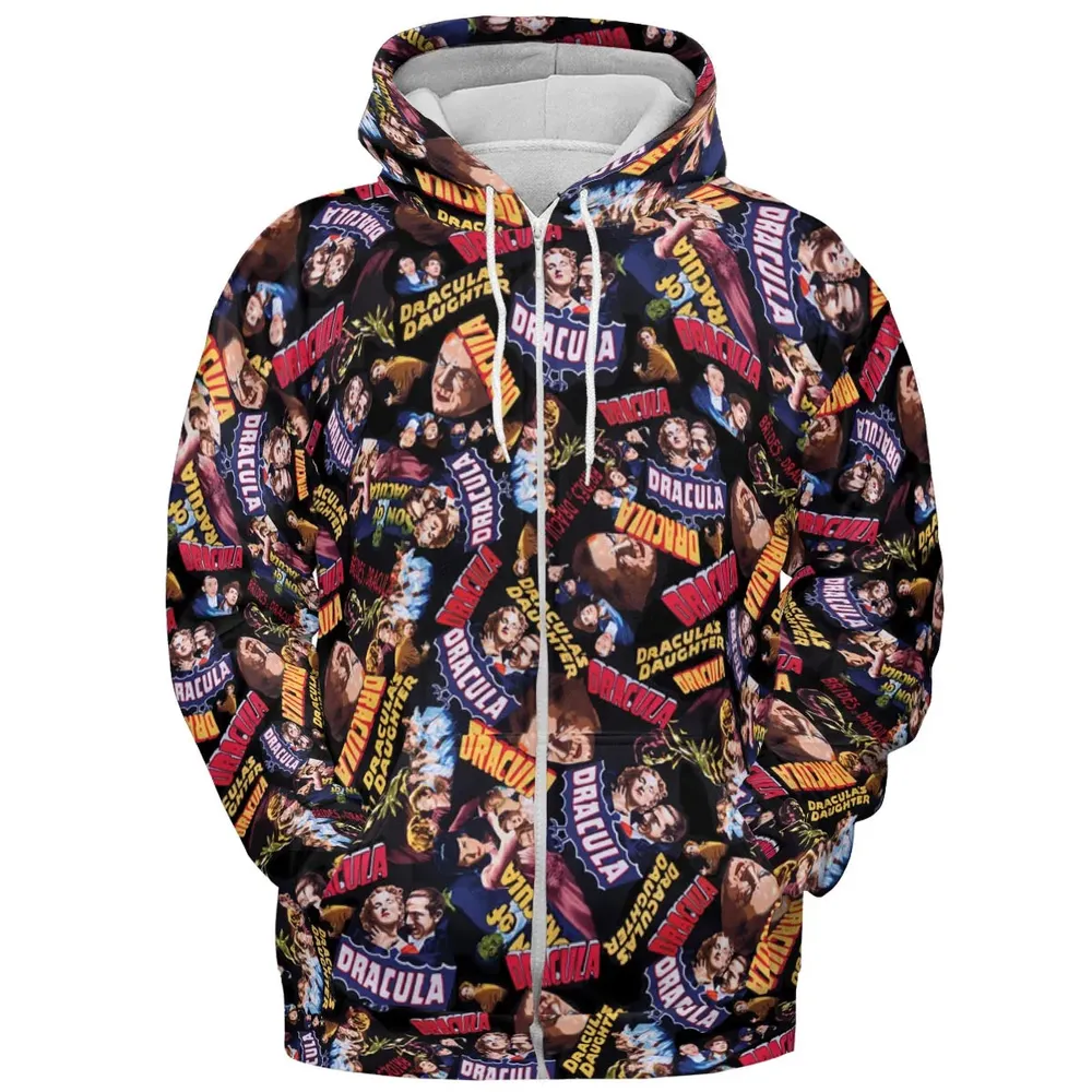 Classic Horror Films All-over Print Hoodie - 3