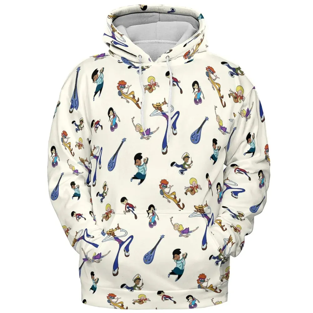Class Of 3000 Characters Pattern All-over Print Hoodie - 2