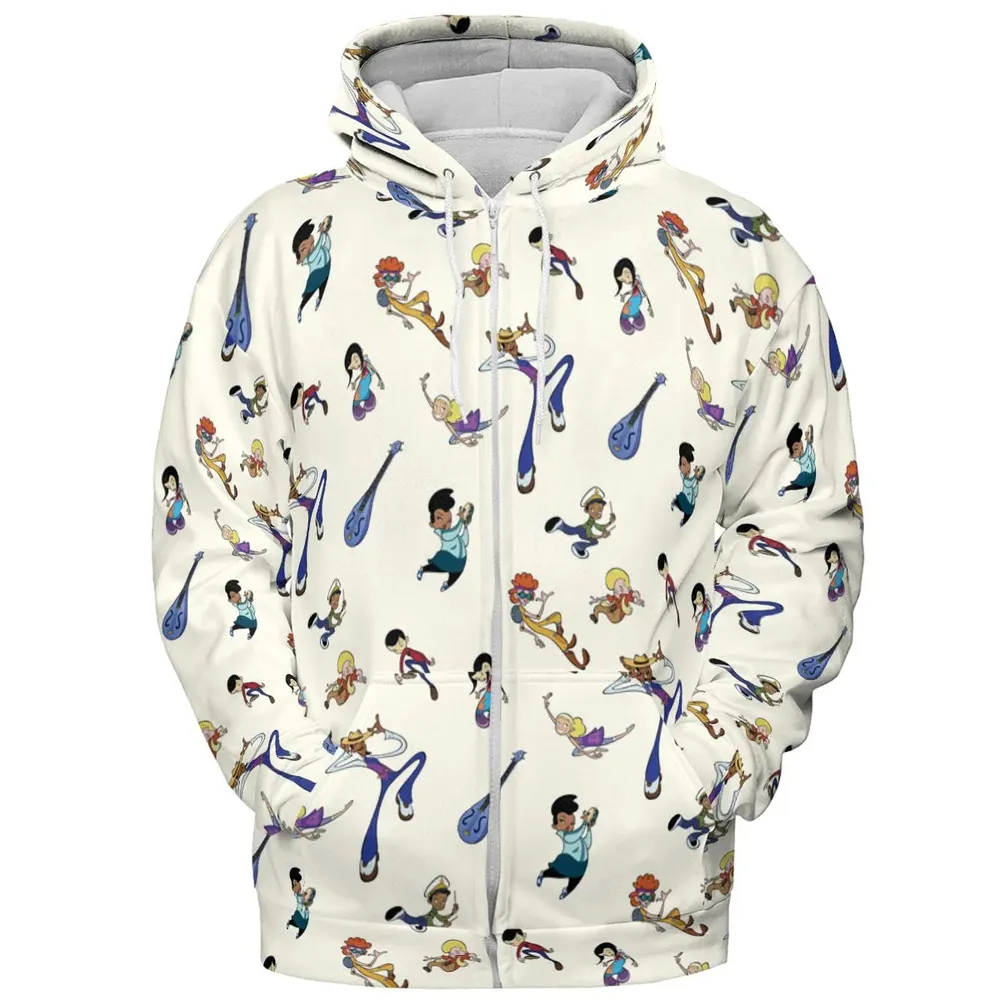 Class Of 3000 Characters Pattern All-over Print Hoodie - 3