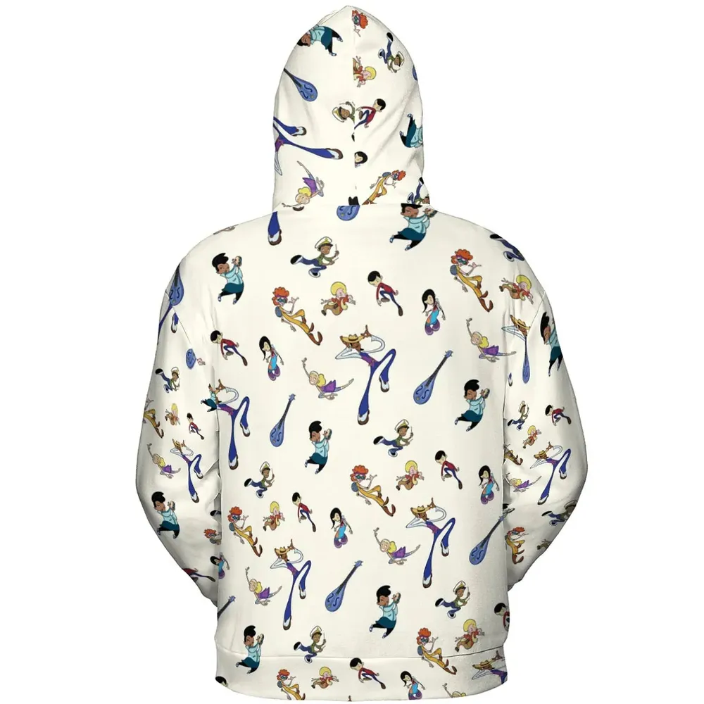 Class Of 3000 Characters Pattern All-over Print Hoodie - 4