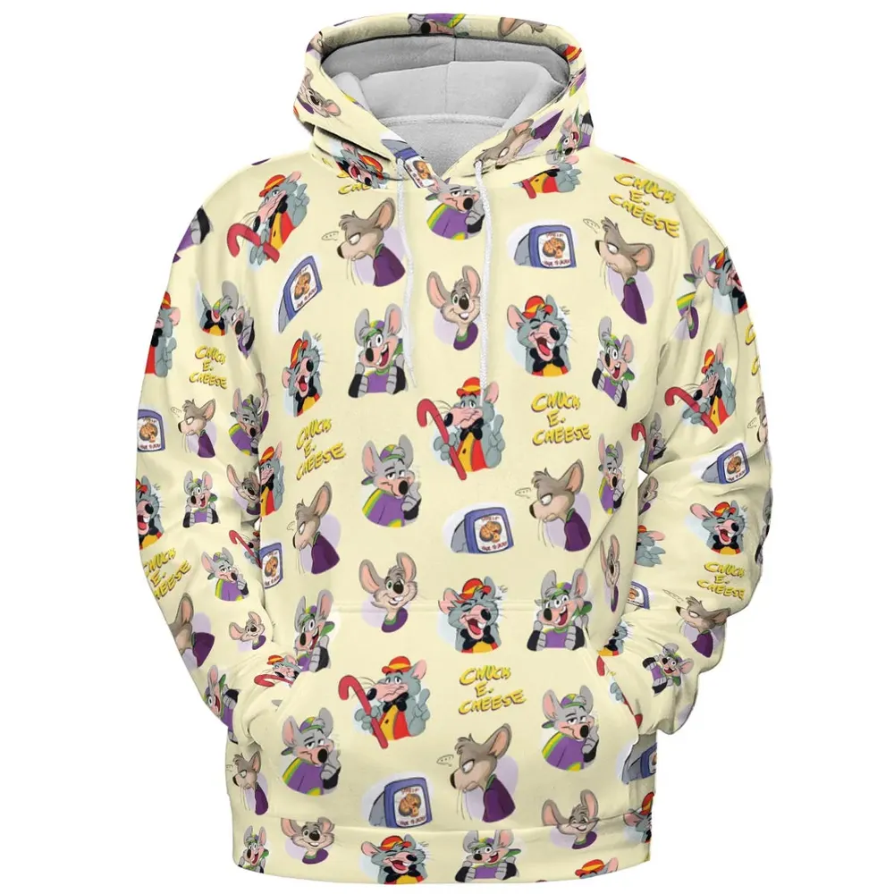 Chuck E. Cheese Pattern All-over Print Hoodie - 2