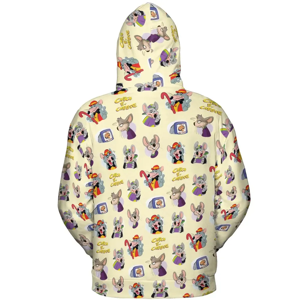Chuck E. Cheese Pattern All-over Print Hoodie - 4