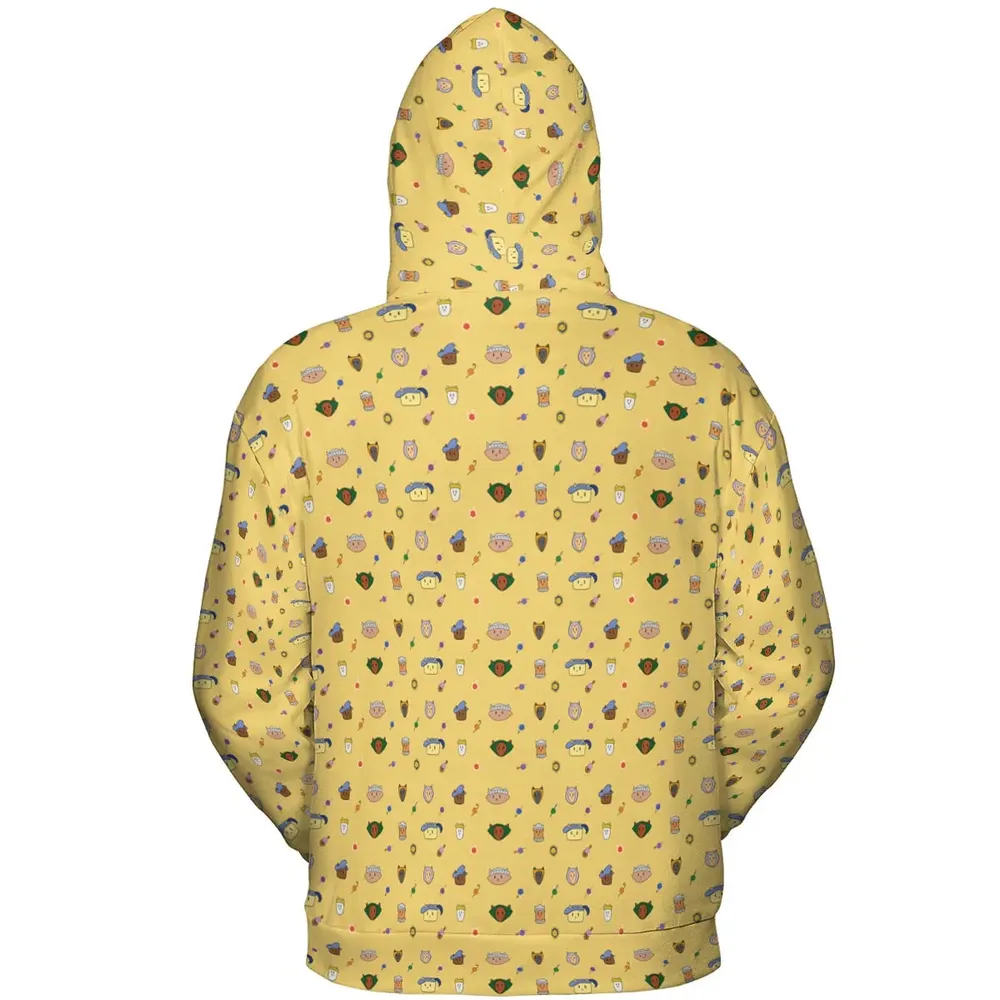 Cat DND Classes Pattern All-over Print Hoodie - 4