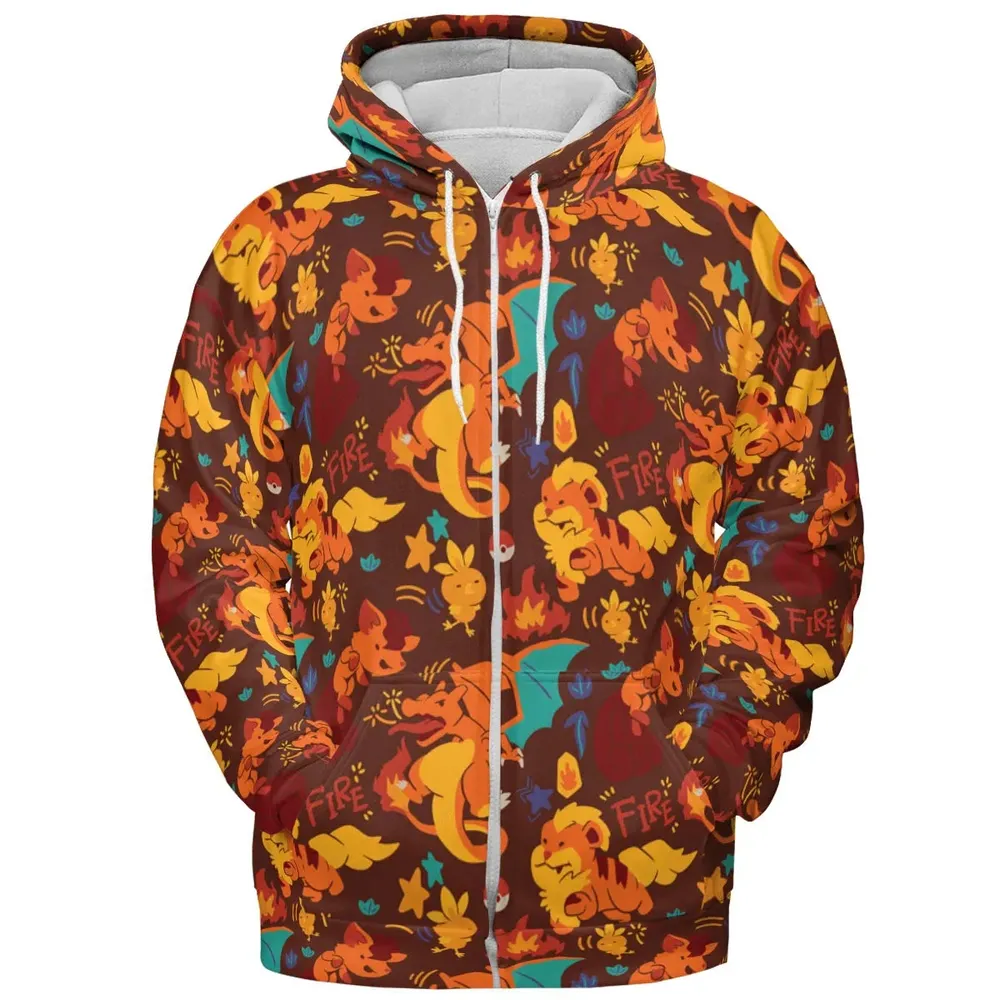 Charizard Arcanine Torchic Fire Pokemon All-over Print Hoodie - 3