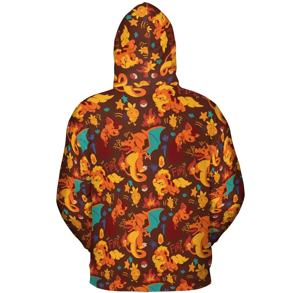 Charizard Arcanine Torchic Fire Pokemon All-over Print Hoodie - 4