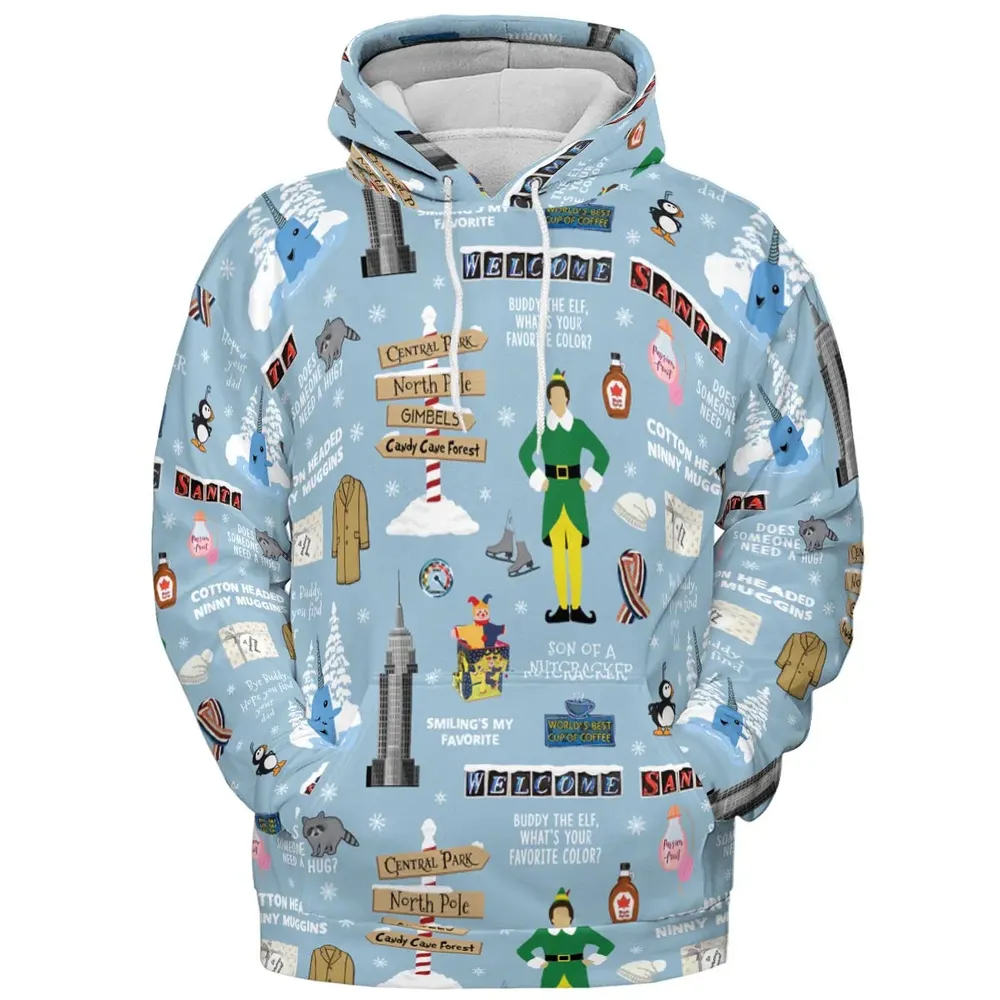 Buddy the ELF Quotes Christmas All-over Print Hoodie - 2