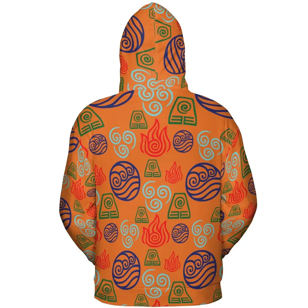 Bending Elements Avatar Button Up All-over Print Hoodie - 4