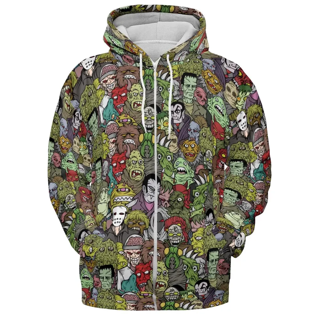 All The Monsters Are Here All-over Print Hoodie - 3