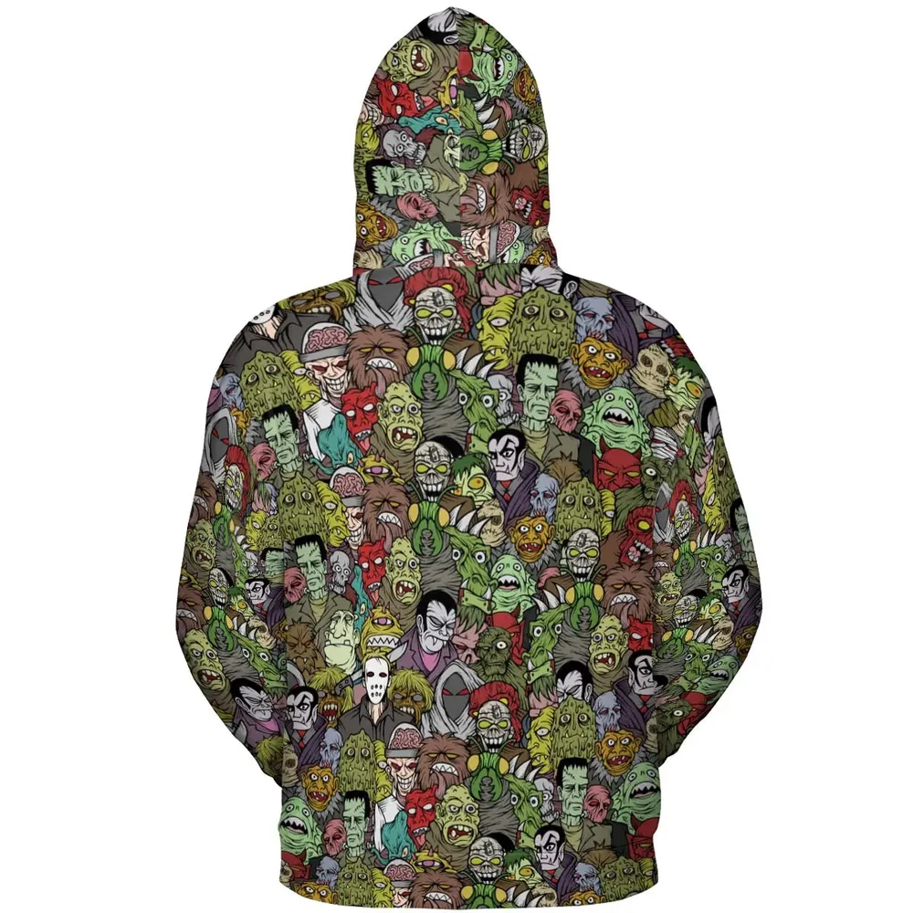 All The Monsters Are Here All-over Print Hoodie - 4