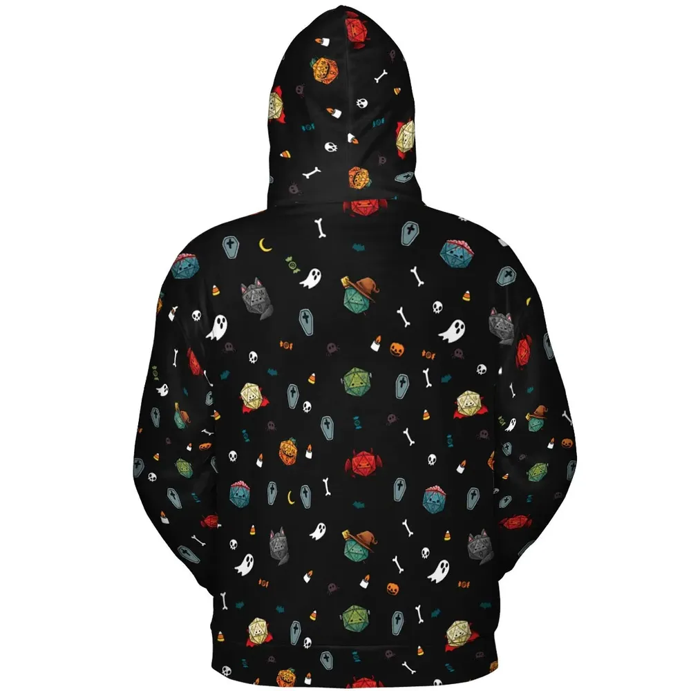Halloween DND Dices Pattern All-over Print Hoodie - 4