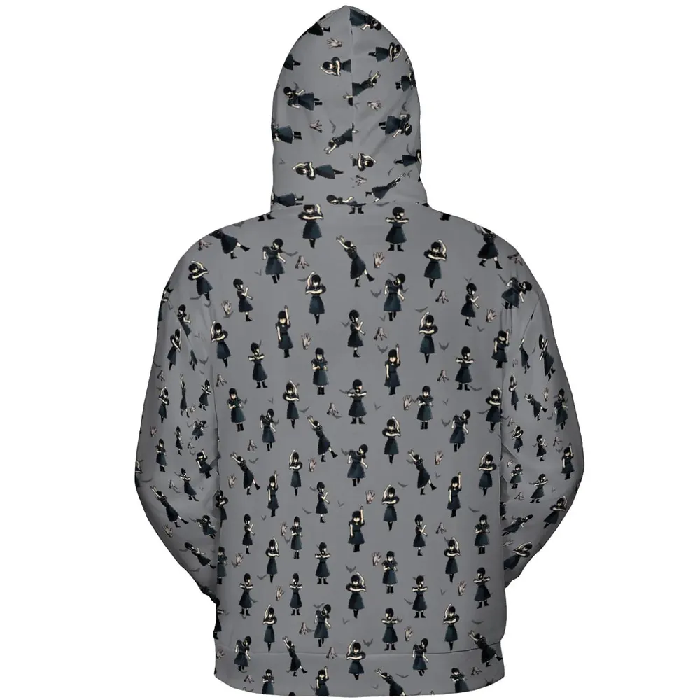 Wednesday Dance Pattern All-over Print Hoodie - 4