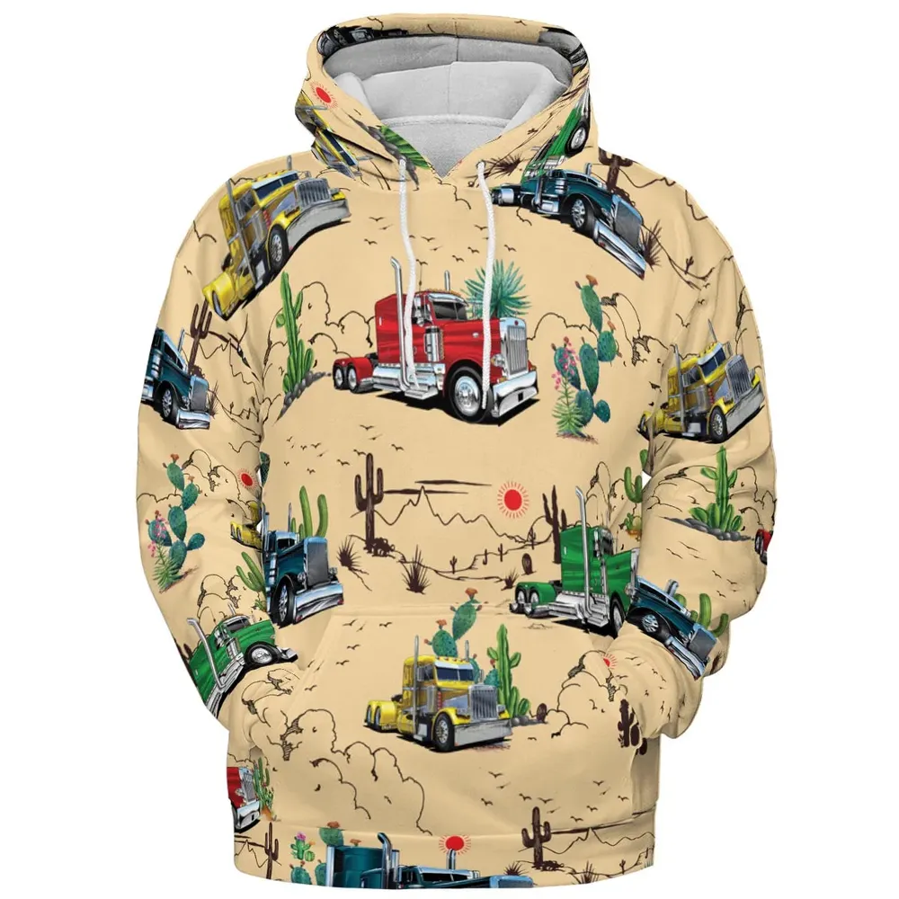 Peterbilt Semi Truck Pattern All-over Print Hoodie - 2