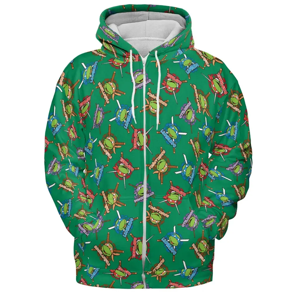 TMNT Characters Pattern All-over Print Hoodie - 3