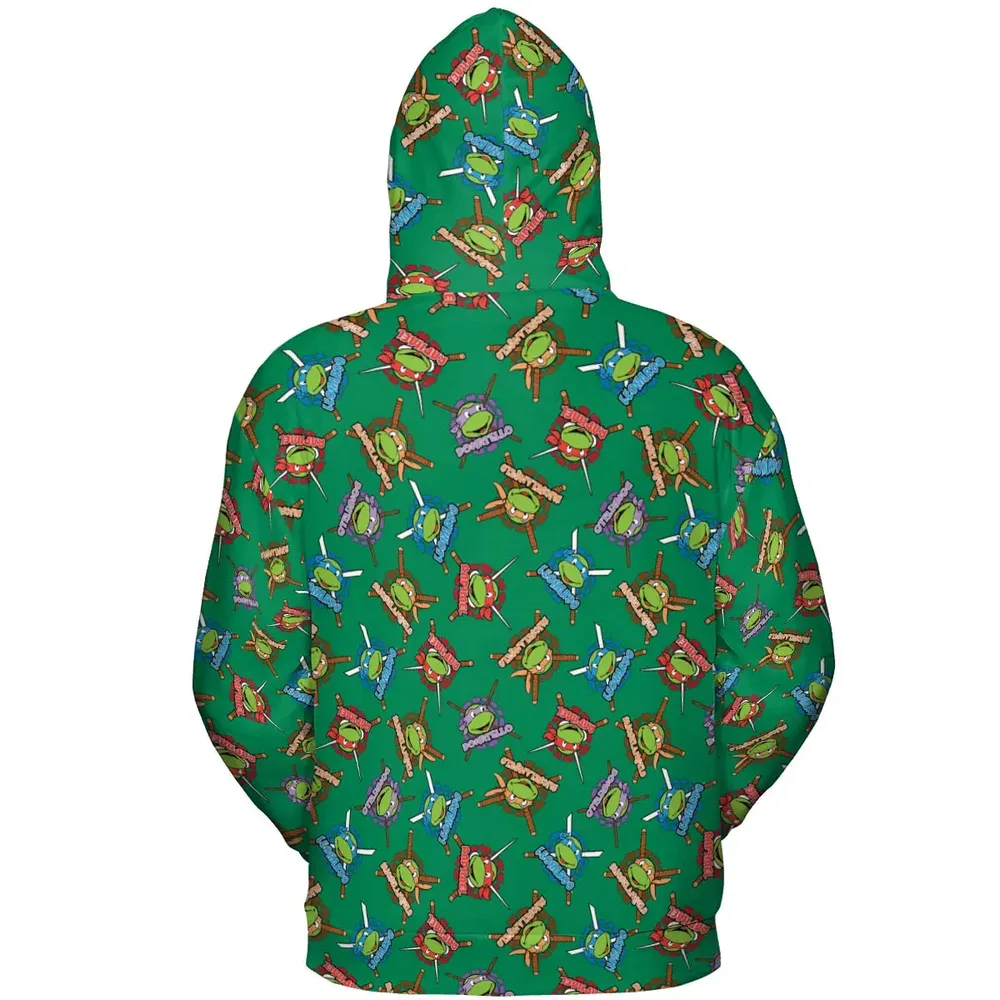 TMNT Characters Pattern All-over Print Hoodie - 4