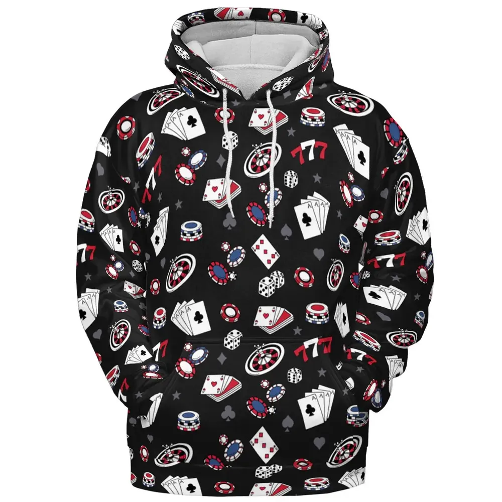 Vintage Poker Texas Hold’em All-over Print Hoodie - 2