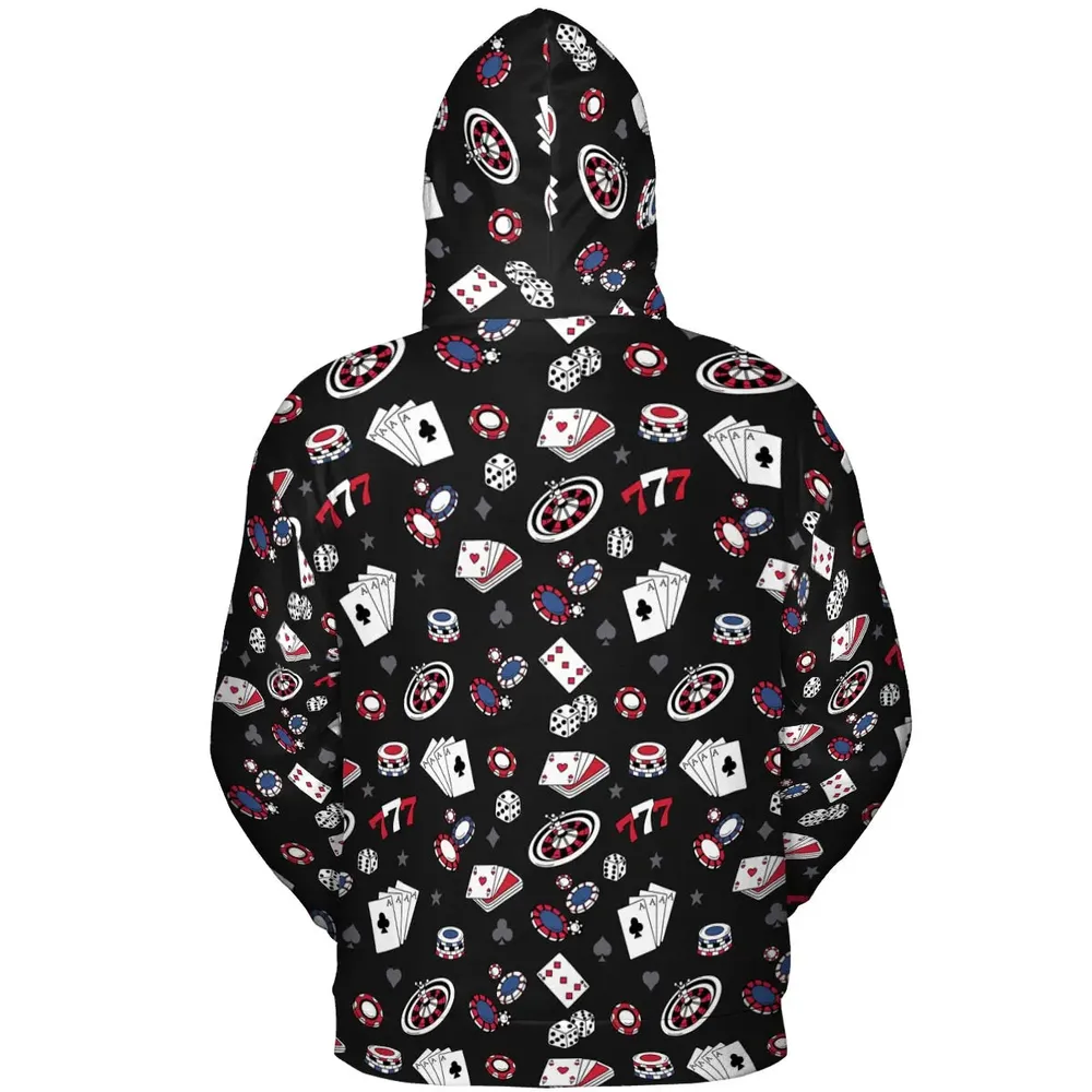 Vintage Poker Texas Hold’em All-over Print Hoodie - 4