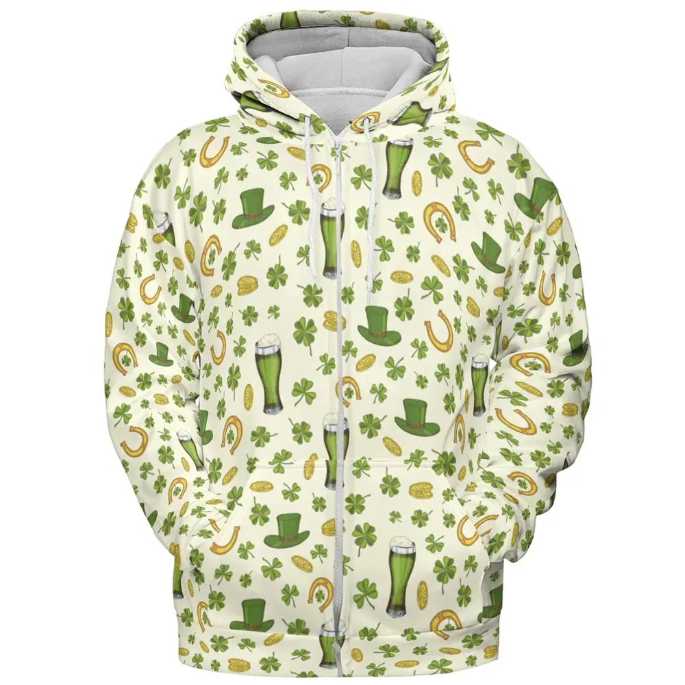 St.Patrick’s Day Pattern All-over Print Hoodie - 3