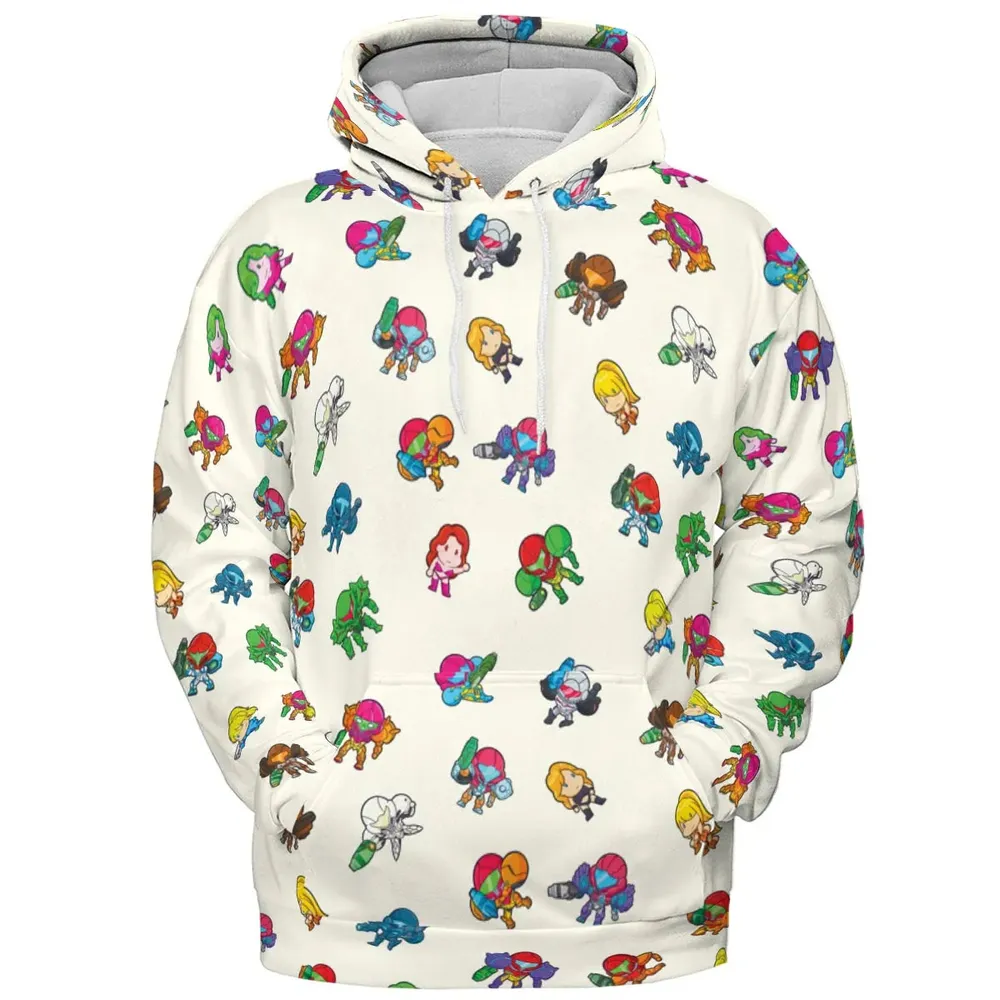The Many Suits Of Samus Metroid Pattern All-over Print Hoodie - 2