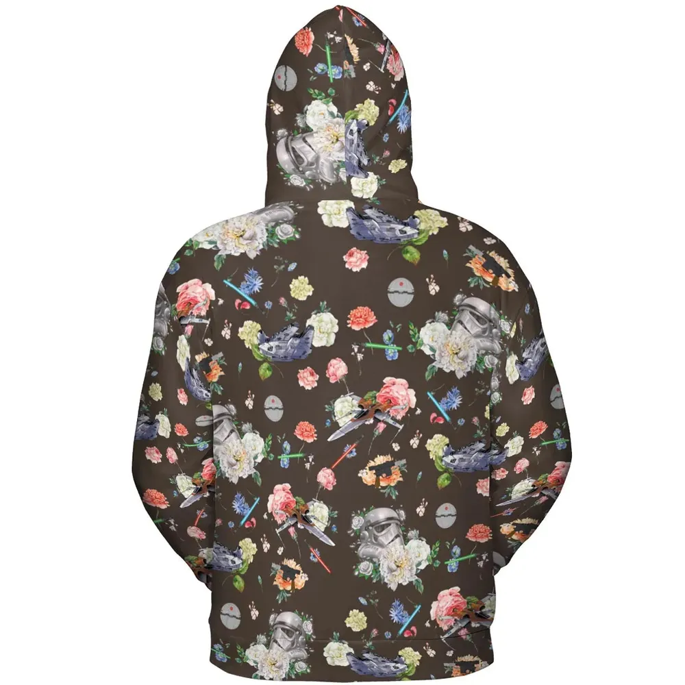 Stormtrooper Flower Vintage Pattern All-over Print Hoodie - 4