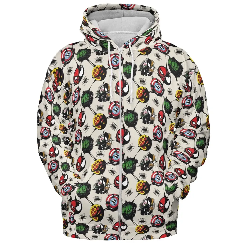 Spider Venom Pattern All-over Print Hoodie - 3