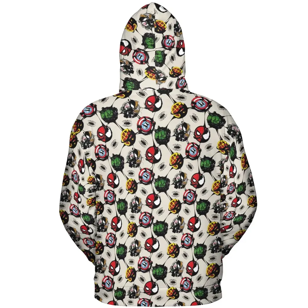 Spider Venom Pattern All-over Print Hoodie - 4