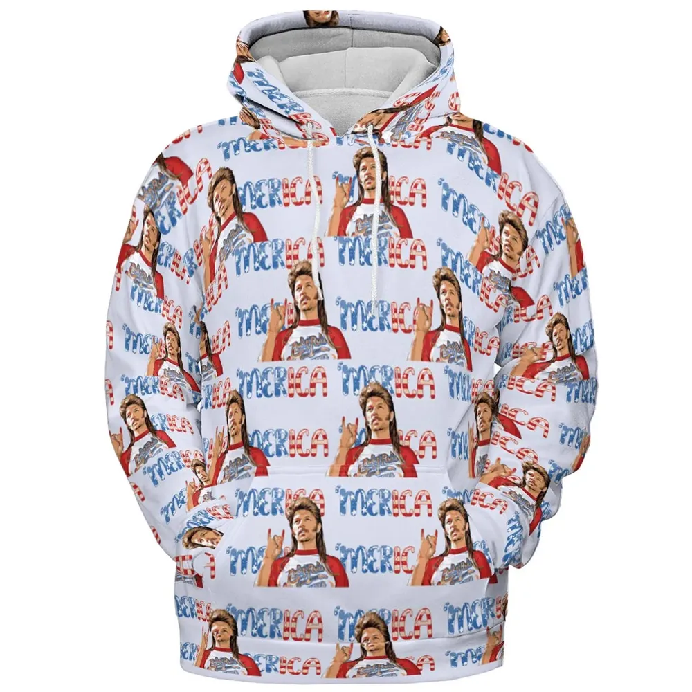 Joe Dirt 'Merica 4th Of July Pattern All-over Print Hoodie - 2