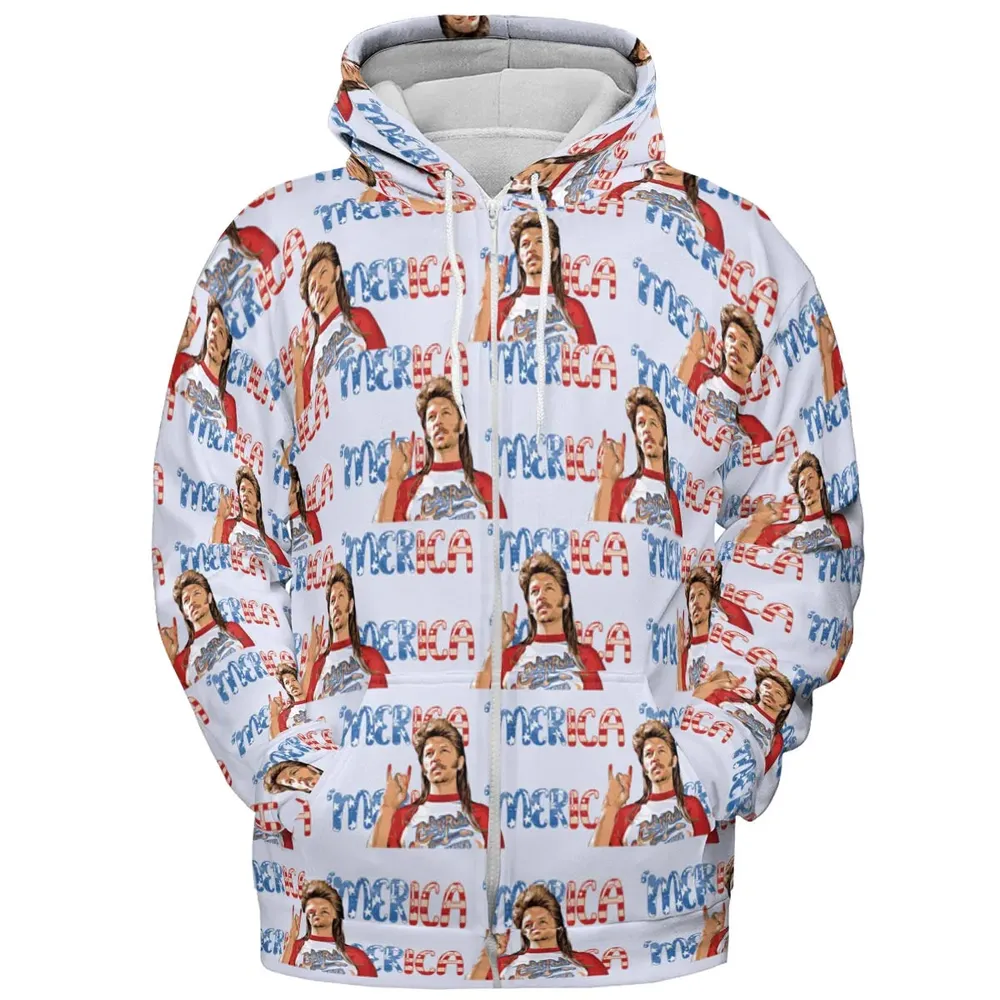 Joe Dirt 'Merica 4th Of July Pattern All-over Print Hoodie - 3