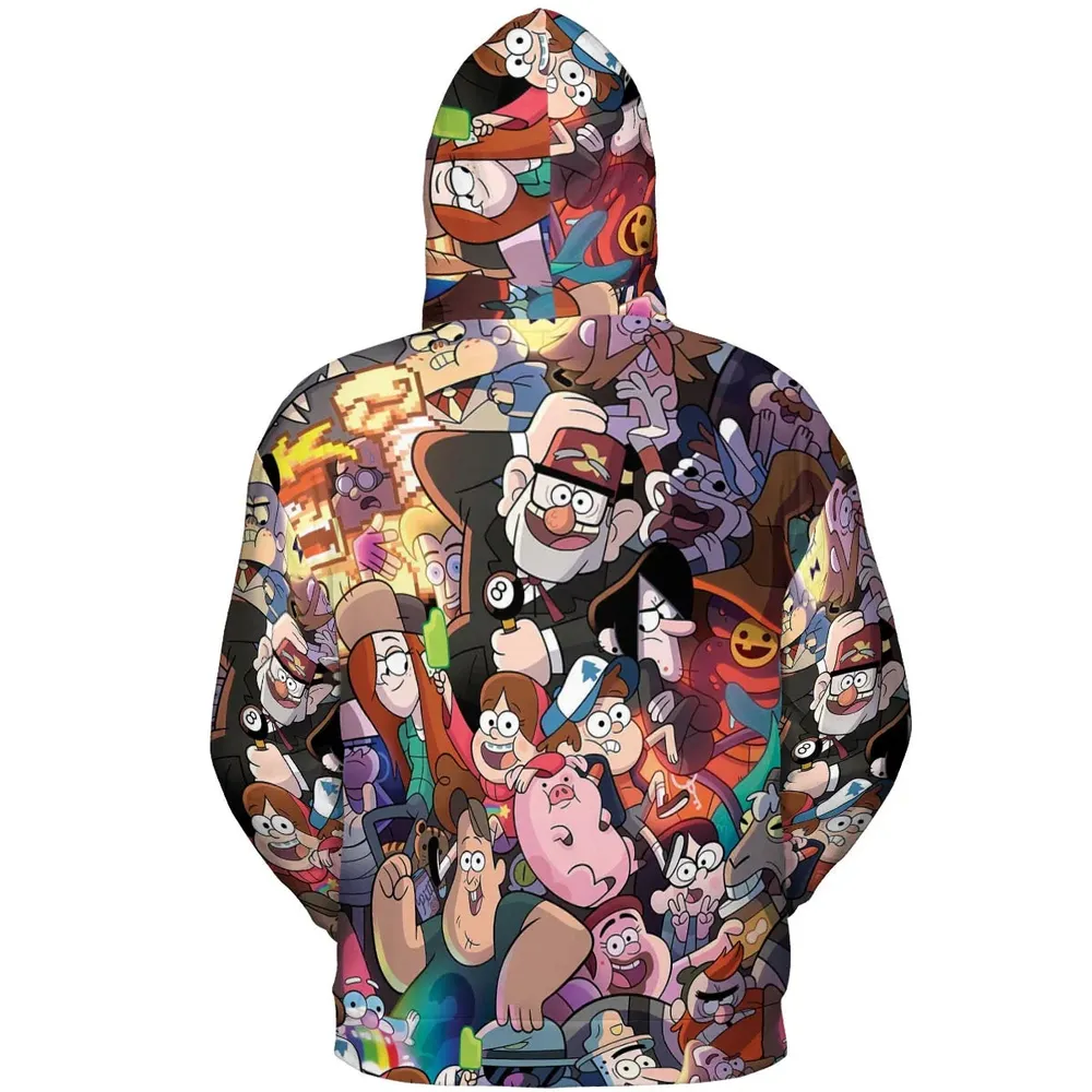 Gravity Falls Characters Pattern All-over Print Hoodie - 4