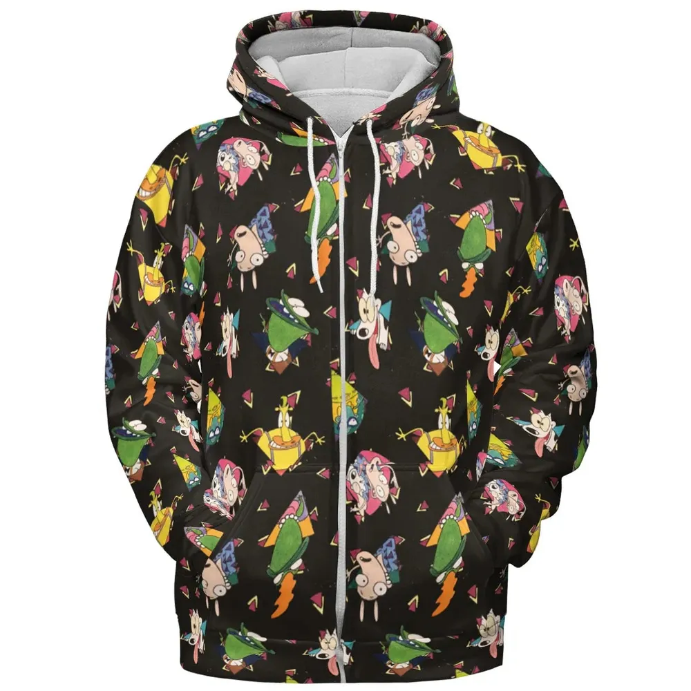 Rocko's Modern Life Pattern All-over Print Hoodie - 3