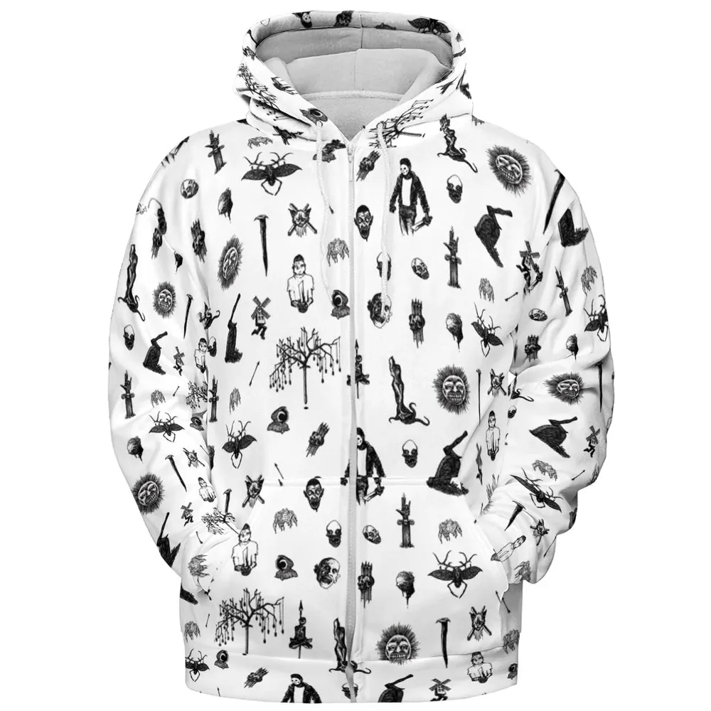 Nosferatu Pattern All-over Print Hoodie - 3