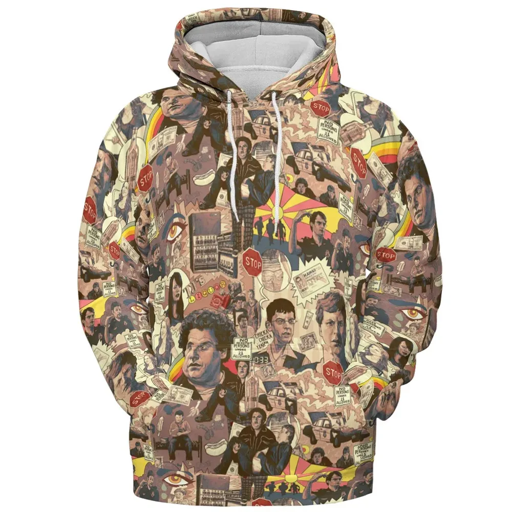 Retro Art Buddies Superbad All-over Print Hoodie - 2