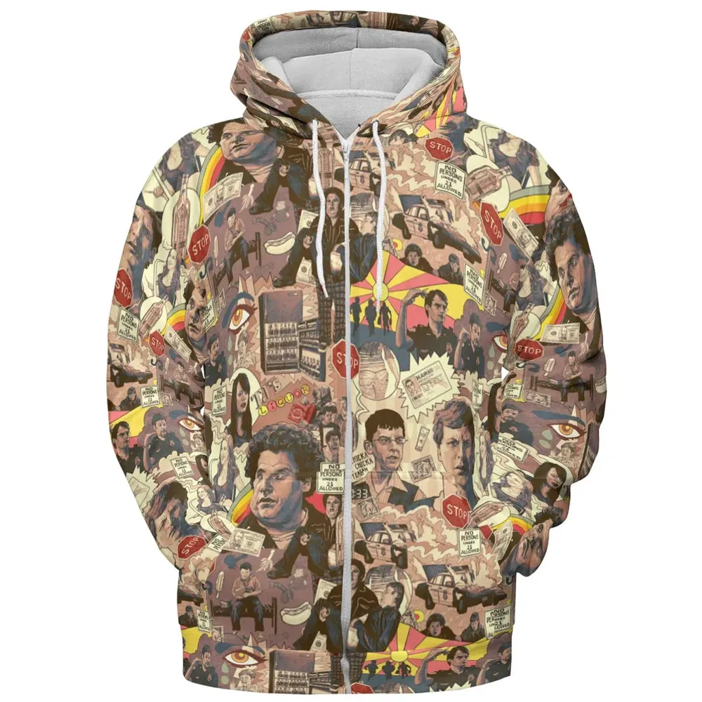 Retro Art Buddies Superbad All-over Print Hoodie - 3