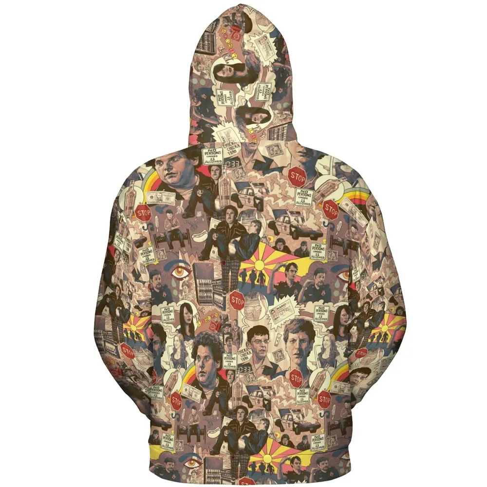 Retro Art Buddies Superbad All-over Print Hoodie - 4
