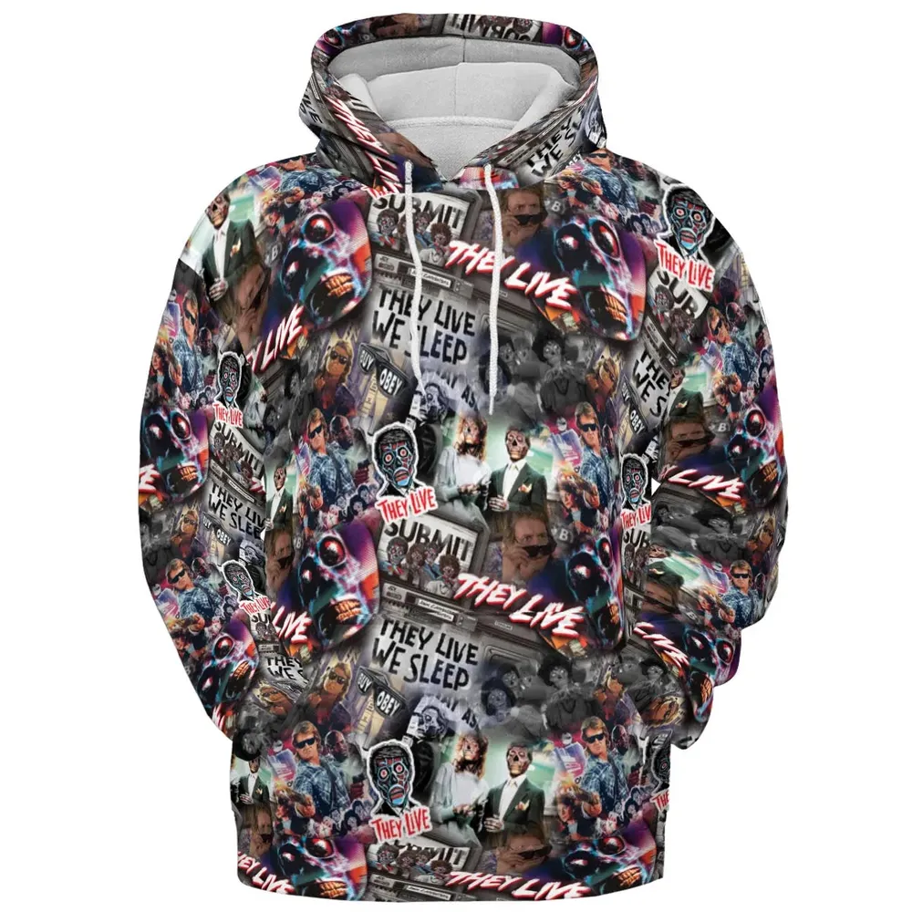 They Live Seamless Pattern All-over Print Hoodie - 2