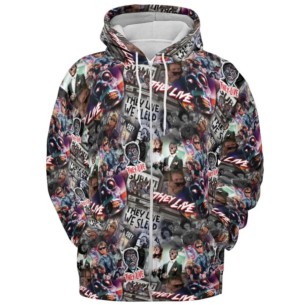 They Live Seamless Pattern All-over Print Hoodie - 3