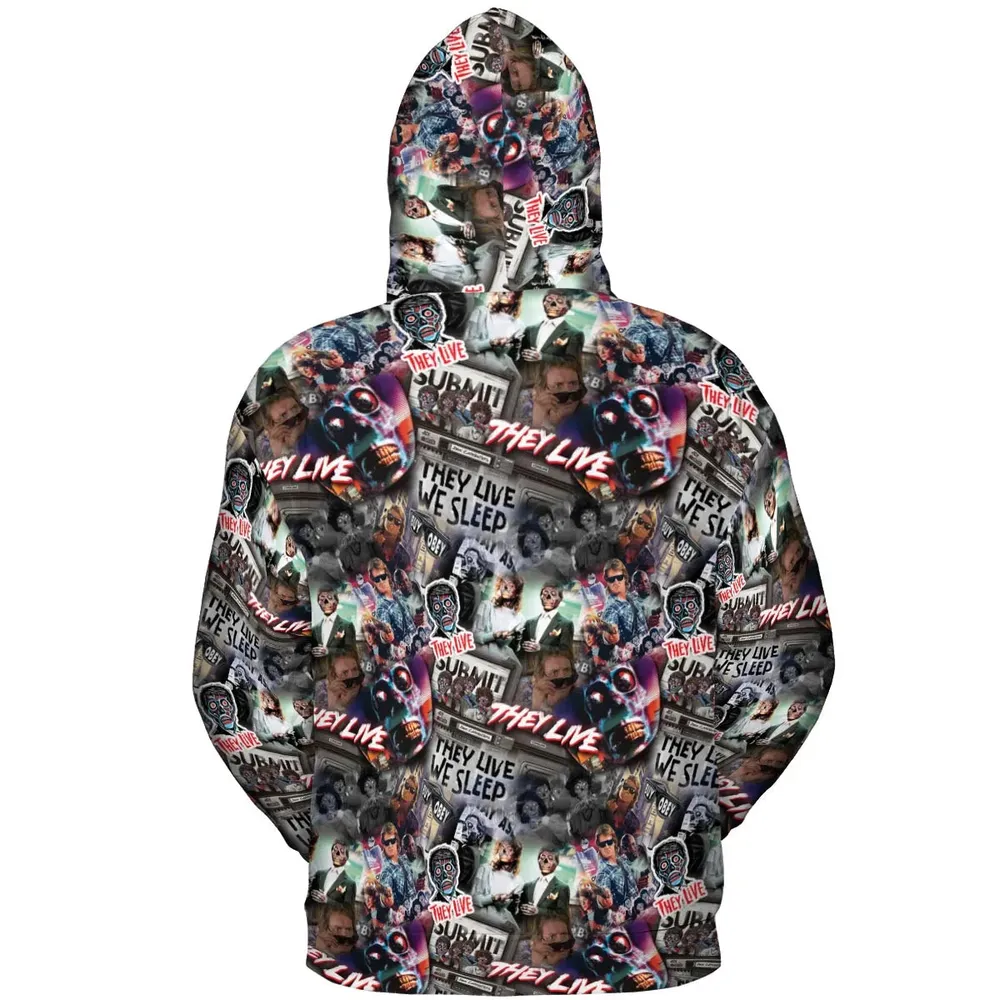 They Live Seamless Pattern All-over Print Hoodie - 4