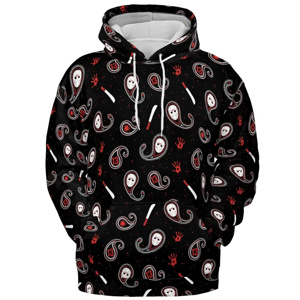 Jason Voorhees Friday The 13th Pattern All-over Print Hoodie - 2